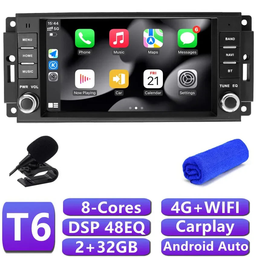DSP Car Radio Stereo For Jeep Commander Carplay Android Auto Multimedia Player Screen Autoradio Navigation GPS BT 4G Head Unit