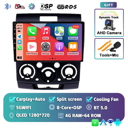 Android 14 Car Radio For Ford Everest Ranger Mazda BT50 BT-50 2006 2007 2008 - 2010 Multimedia Video Unit Head Player Stereo GPS