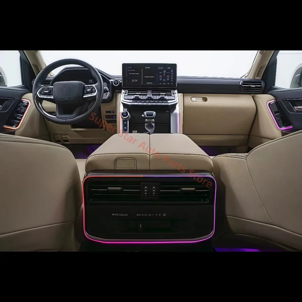 For Toyota Land Cruiser LC300 2022+ Ambient light car interior lighting upgrade Car accessories 1:1 mold Glowing cover plate new