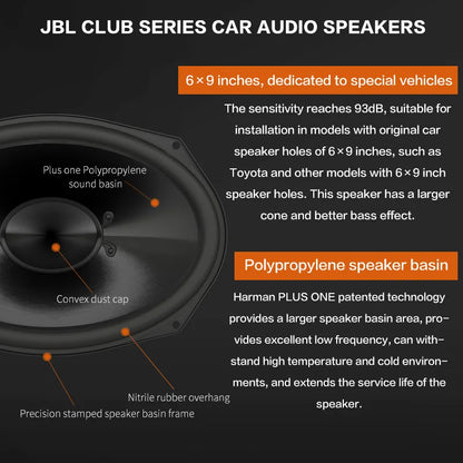 JBL car audio speaker 6×9 inch two-way speaker suitable for Toyota Prado Cruiser treble midrange bass subwoofer car speaker