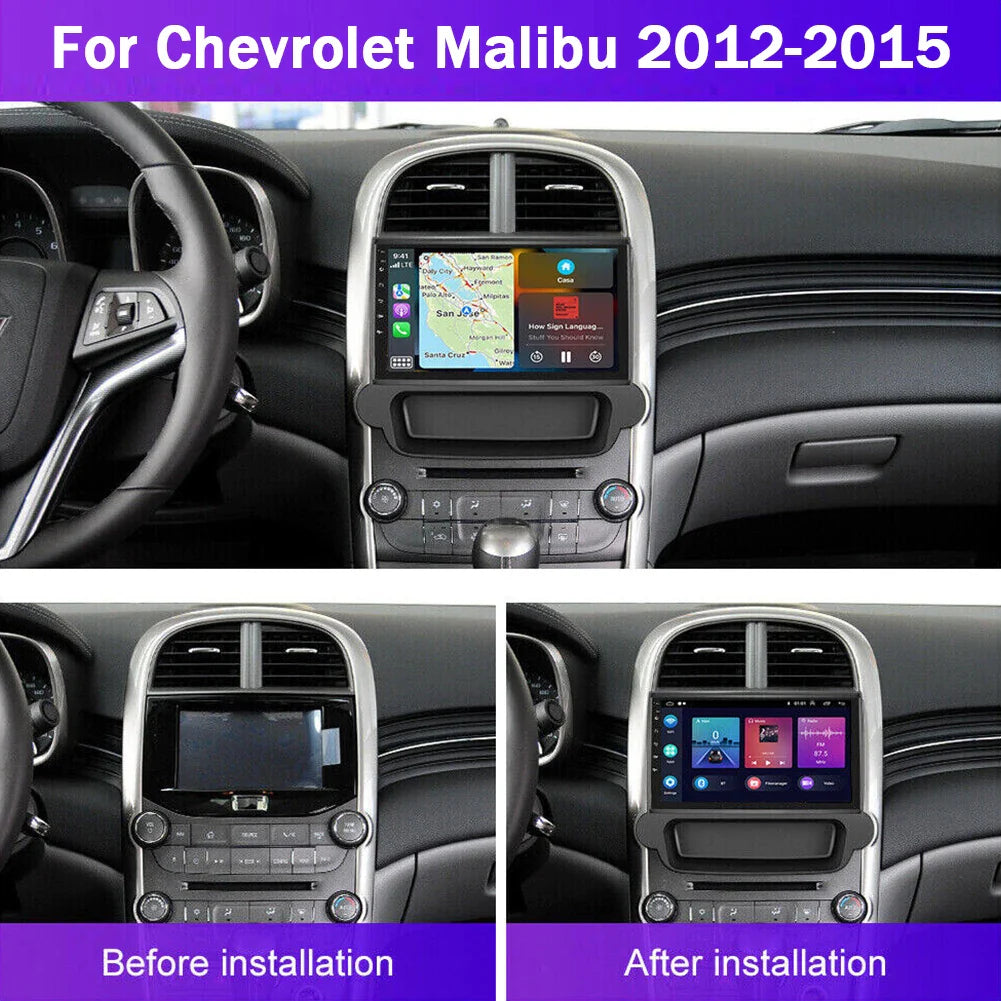 9 Inch Android 13.0 2+32G For Chevrolet Malibu 2012-2015 Car GPS Navi Multimedia Player Radio Tape Recoder Head Unit DSP Carplay