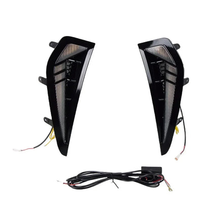 For Dodge Ram 1500 TRX 2021 2022 2023 2024 Car LED Fender Side Daytime Running Light DRL With Dynamic Yellow Turn Signal