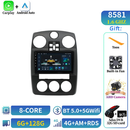 Car Radio Android 14 Multimedia Wireless BT Carplay For Chrysler PT Cruiser 2007-2009 Head Unit 7862S 8G 256G 2K QLED Screen