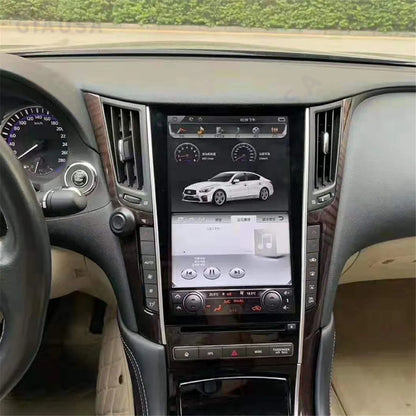 AuCar Mark6 Tesla Style Android Head Unit Radio For Infiniti Q50 Q50S Q60 Q60S 2014-2019 GPS Navi 1920*1080 13.6 Inch