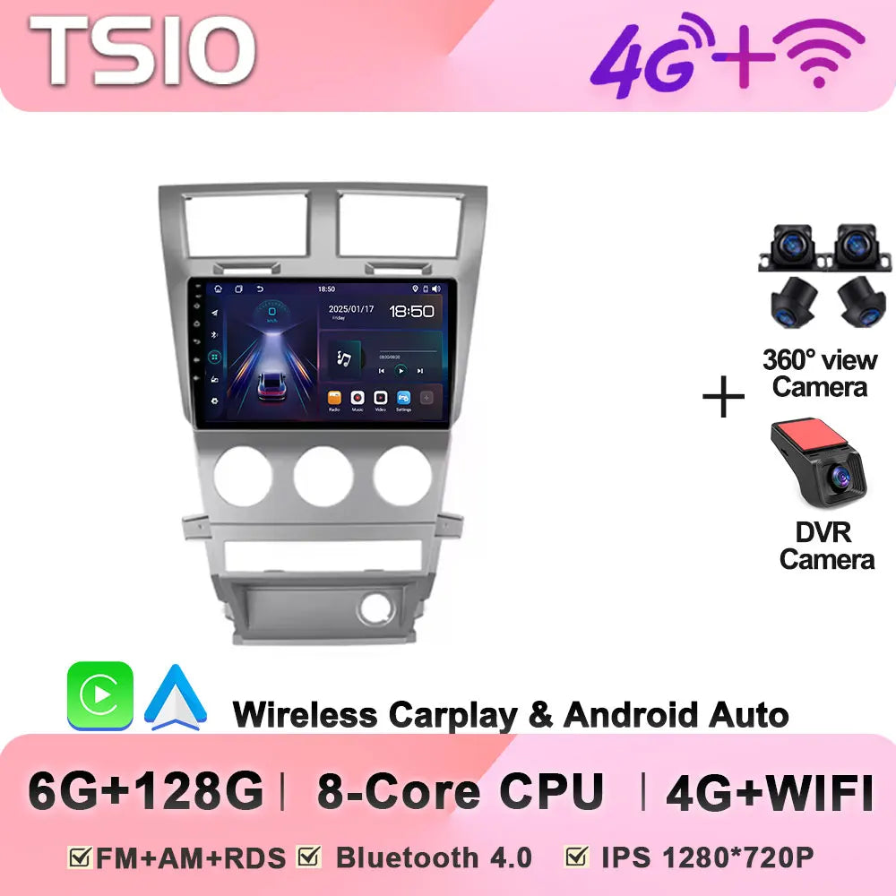 Car Multimedia Radio Player For Dodge Avenger JS 2007 - 2010 For Dodge Nitro 2006 - 2011 Android 14 2din Autoradio BT 5G Wifi