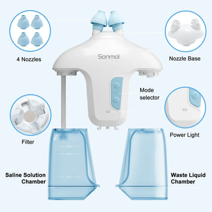 Electric Nasal Irrigation System with 50 SaltPods Nasal Irrigator Nose Washer Sinus Rinse Cleaner Congestion Relief Device power tools