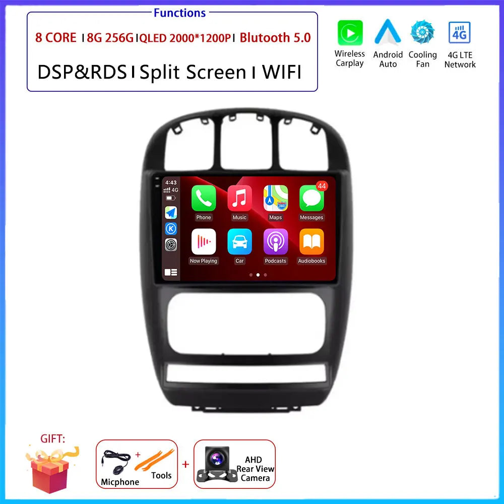 for Chrysler Voyager RG RS Town & Country RS 2000 - 2007 Android Auto Carplay Car Radio Multimedia Player GPS Navi DSP Stereo