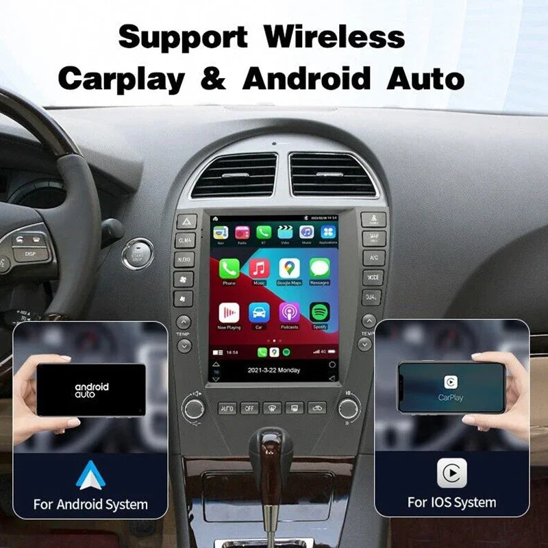 9.7inch Android 13 Car Radio For Lexus ES ES240 ES350 2007-2012 Tesla Style Screen Multimedia Video Player GPS Navigation Stereo