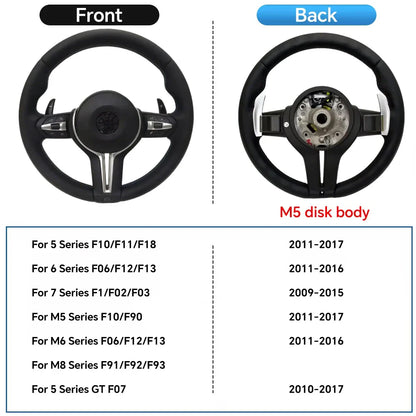 M Sport Full Leather Steering Wheel For BMW M3 F30 F15 F16 F20 F21 F25 F26 M5 F10 F11 F06 F07 F12 F13 F01 E90 E90 X5 E70 E87 E81