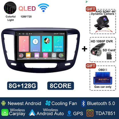 For Chrysler 200 200C 2015 - 2019 Android 14 Radio Video Player Car Autoradio Multimedia Screen Stereo Carplay Navigation