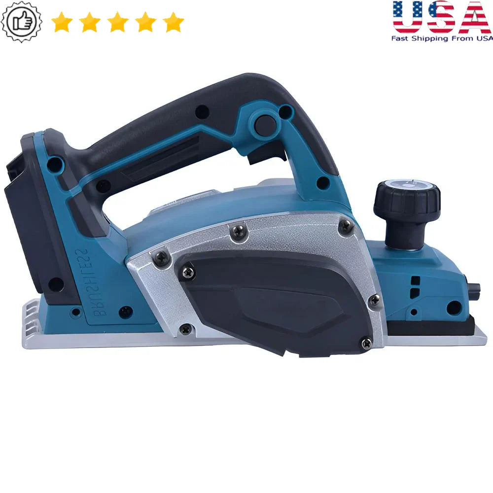 Cordless Hand Planer Brushless Wood Planer 3-1/4" Compatible with Makita Battery 20000RPM Electric woodworking tool Ergonomic power tools