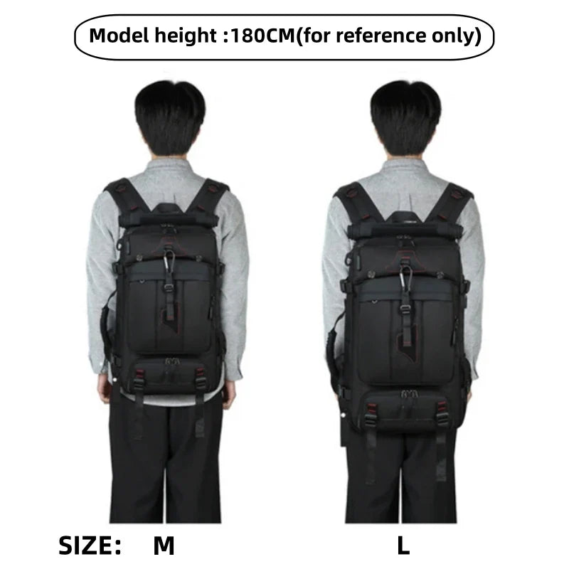 XOKY 80L Travel Backpack Large Capacity Multiple Storage Spaces Anti Theft Backpack with Dry Wet Separation 8106