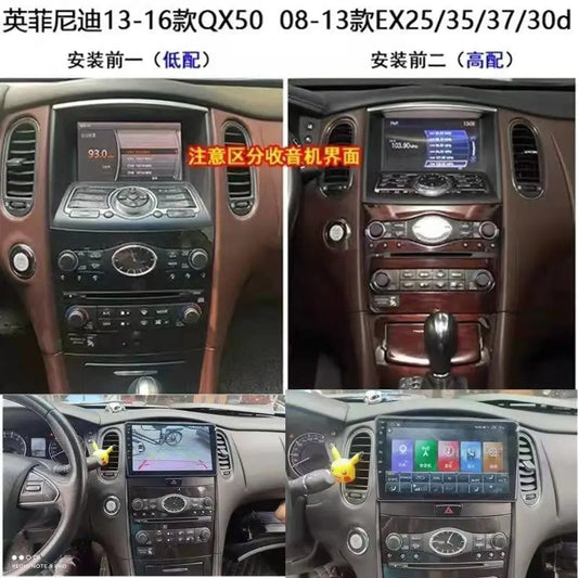 For Infiniti QX50 EX25 EX35 EX30 EX37 2006 -2017 Android Car Radio Carplay Stereo Receiver Autoradio Multimedia Player GPS Navi