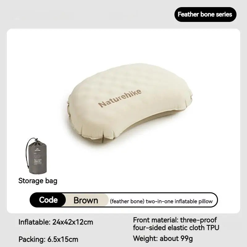 Naturehike Inflatable Pillow 3D Sponge Ultralight for Outdoor Camping Travel Neck Sleeping Self Inflating Air Pillow Portable