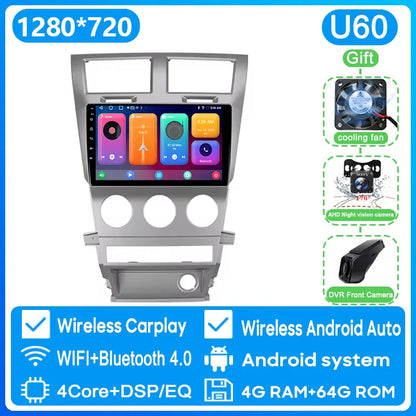 Car Radio Carplay For Dodge Avenger JS 2007 - 2010 For Dodge Nitro 2006 - 2011 Navigation GPS Android Auto Multimedia Player BT
