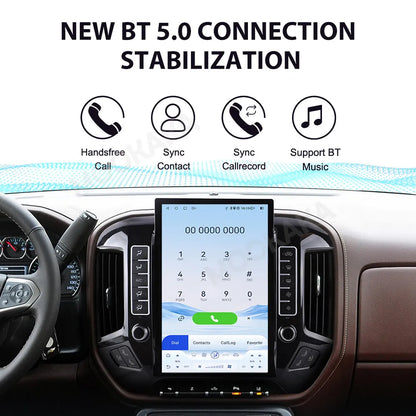 14.4" inch Android 14.0 8+256GB Tesla Screen Car Radio DSP Player For Chevrolet Silverado GMC SIERRA 2014-2018 GPS Radio Stereo