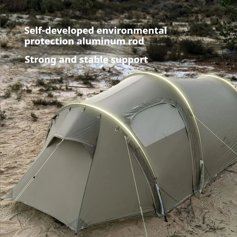Naturehike Opalus UL Tent Lightweight Outdoor Hiking Camping Glamping Large Space Tunnel Tent for 2-3 Person 4 Season Travel