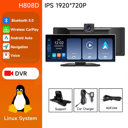 JIUYIN 11.26 inch 4K HD DVR Universal Car Radio Multimedia Navigation Wireless CarPlay Android Auto Mirror Music Player