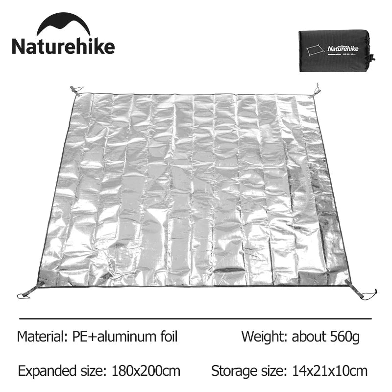 Naturehike Camping Groundsheet Waterproof Picnic Mat Tent Mat Multifunctional PE Aluminum Foil Moisture Barrier Outdoor Portable