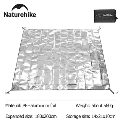 Naturehike Camping Groundsheet Waterproof Picnic Mat Tent Mat Multifunctional PE Aluminum Foil Moisture Barrier Outdoor Portable