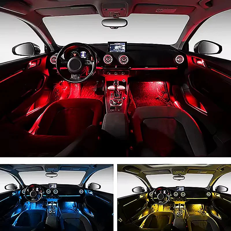 21 in 1 Ambient Lighting Car Kit For Audi A3 2013-2020 without Air Vent Dashboard Door Decoration Atmosphere Lamp by APP Control