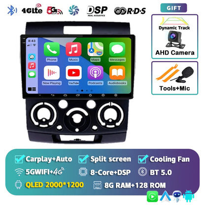 Android 14 Car Radio For Ford Everest Ranger Mazda BT50 BT-50 2006 2007 2008 - 2010 Multimedia Video Unit Head Player Stereo GPS
