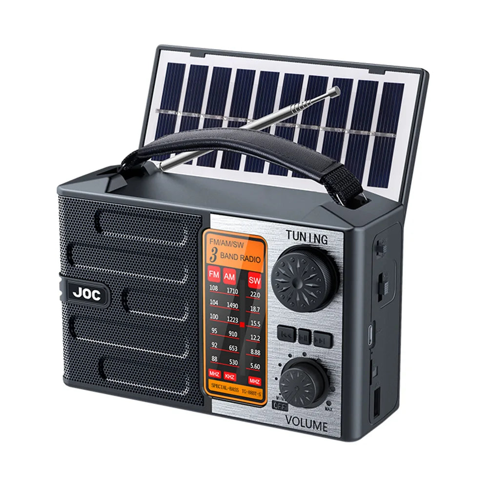 Multi-function Portable Radio FM AM SW Rechargeable USB TF Play Outdoor Solar Wireless Speaker Bluetooth With FM Radio Receiver