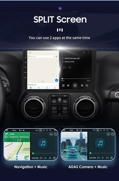 Hizpo 10.1 Inch Android Auto Car Radio Multimedia Video For JEEP Compass Patriot Chrysler 300C Sebring Liberty Dodge Wrangler BT