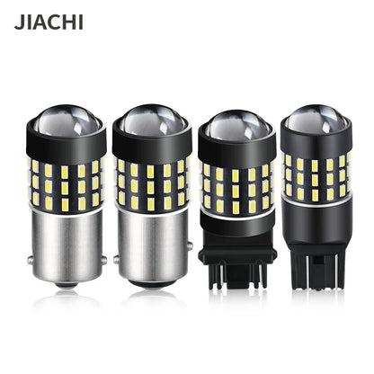 JIACHI Wholesale 100PCS BAY15D 1157 P21/5W Led Car Bulb 1156 BAU15S T25 3157 7443 Brake Lights Daytime Running Lamp DRL DC12-24V