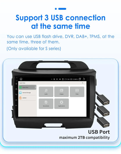 Hizpo Android 13 Car Radio GPS For KIA Sportage 3 2010 2011-2016 Multimedia Video Player 2din Navigation AUTO Stereo Head Unit