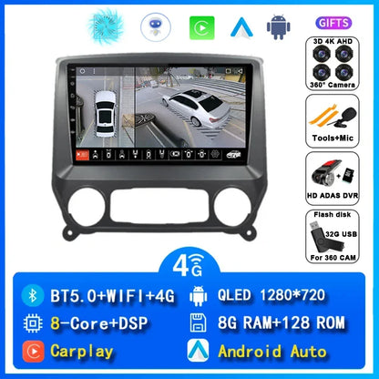 Android 14 Car Radio For Chevrolet Silverado 3 GMTK2 2014 2015 2016 2017 2018 Carplay Auto Multimedia Player Stereo DSP WIFI 4G