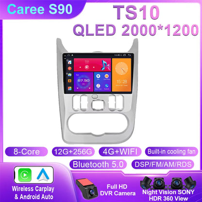 Android 14 For Renault Logan 1 Sandero 2009 2010 2011 2012 - 2015 Largus Dacia Duster Car Radio Multimedia Player Stereo Carplay