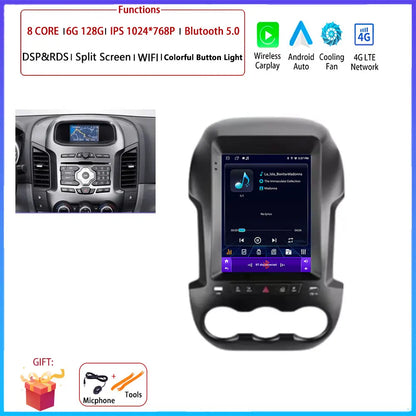 9.7 inch Car Video Radio Player Wireless Carplay DSP Stereo Touch Screen Auto Tools BT  For Ford Ranger 3 2011-2015 AM/FM/RDS