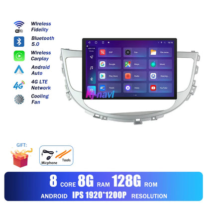 13.1Inch Android Auto Car Radio For Hyundai Rohens Genesis 2008 - 2013 Multimedia Player GPS Navigation BT Carplay 4G Wifi