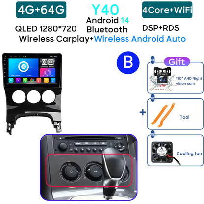 Car Radio Android 14 For Peugeot 3008 5008 2009-2016 LHD Navigation GPS Android Stereo Multimedia Player Screen No 2din 4G Wifi