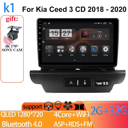 For Kia Ceed 3 CD 2018 - 2020 Auto Radio Android 14 Carplay Video Player 4G GPS Navigation Multimedia WIFI No 2 din 5G BT DVD