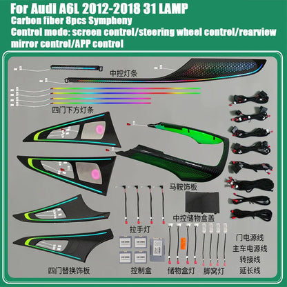 Ambient Light For A6 C7 S7 S6 A7 RS6 RS7 2012-2018 environmental Backlight Atmosphere Lamp Kit Symphony 256 Colors