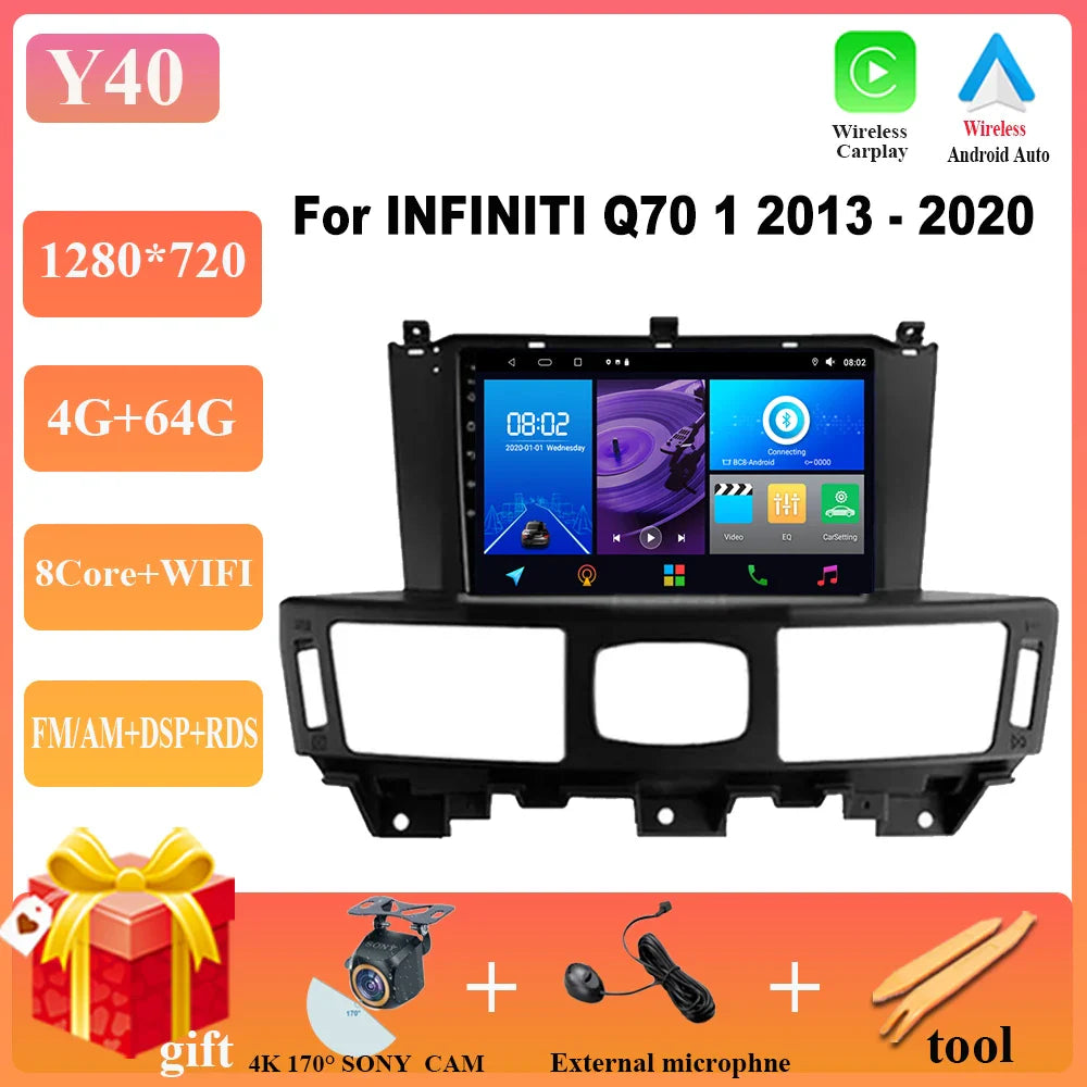 Car Radio Player For Infiniti Q70 1 2013-2020 Android 13 Car Radio Multimedia Video Player Navigation  auto radio car DVD WIFI