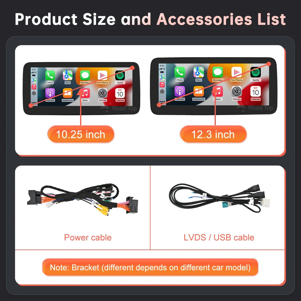 Wireless CarPlay Android Auto Multimedia Screen for Mercedes-Benz C Class W205 GLC V Class W447 A W176 CLA GLA 2015-2018 NTG5.0