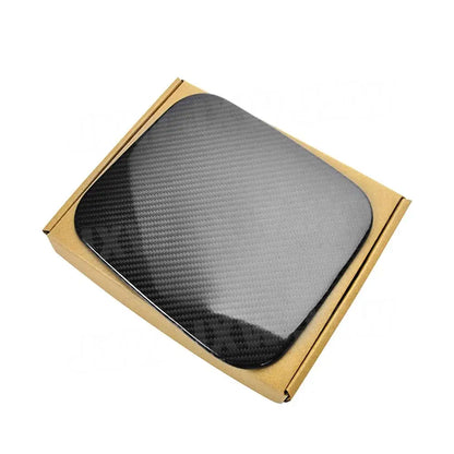 Carbon Fiber Outside Oil Filler Door Fuel Tank Cap Cover Decoration Parts for Infiniti Q50 2016-2022 Car Fuel Tank Cover Trims