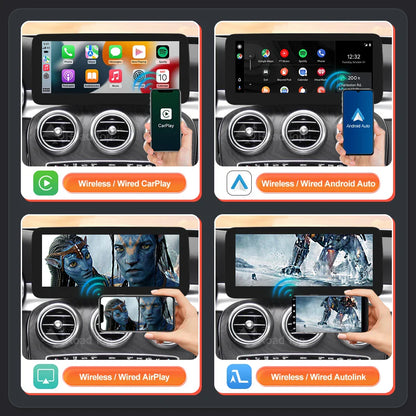 Wireless CarPlay Android Auto Multimedia Screen for Mercedes-Benz C Class W205 GLC V Class W447 A W176 CLA GLA 2015-2018 NTG5.0