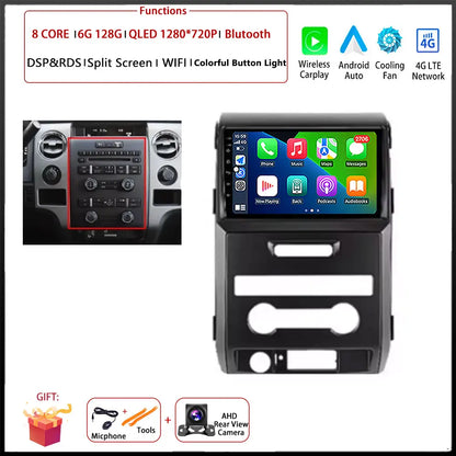 For Ford F150 P415 Raptor 2008 - 2014 Car FM/AM DSP 4G Android OS Carplay Auto WIFI  Radio Stereo Multimedia Player 2din BT 5.0