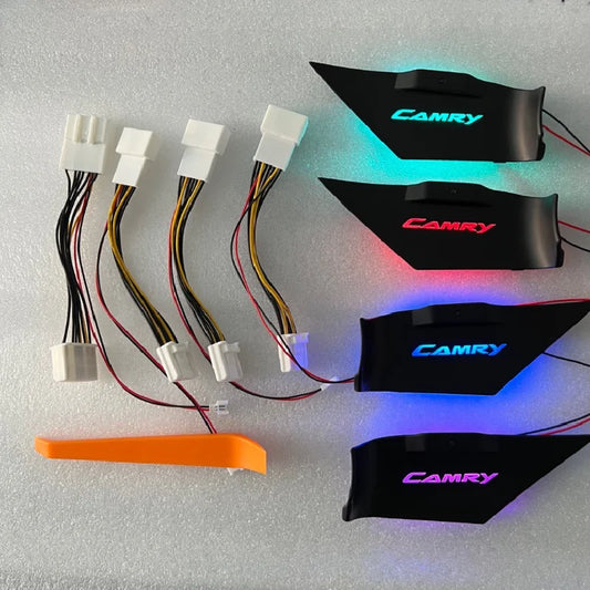LED Car Inner Ambient Light For Toyota Camry 2018-2024 7-Color Handle Door Bowl Lamp Replacement Non-Destructive Installation