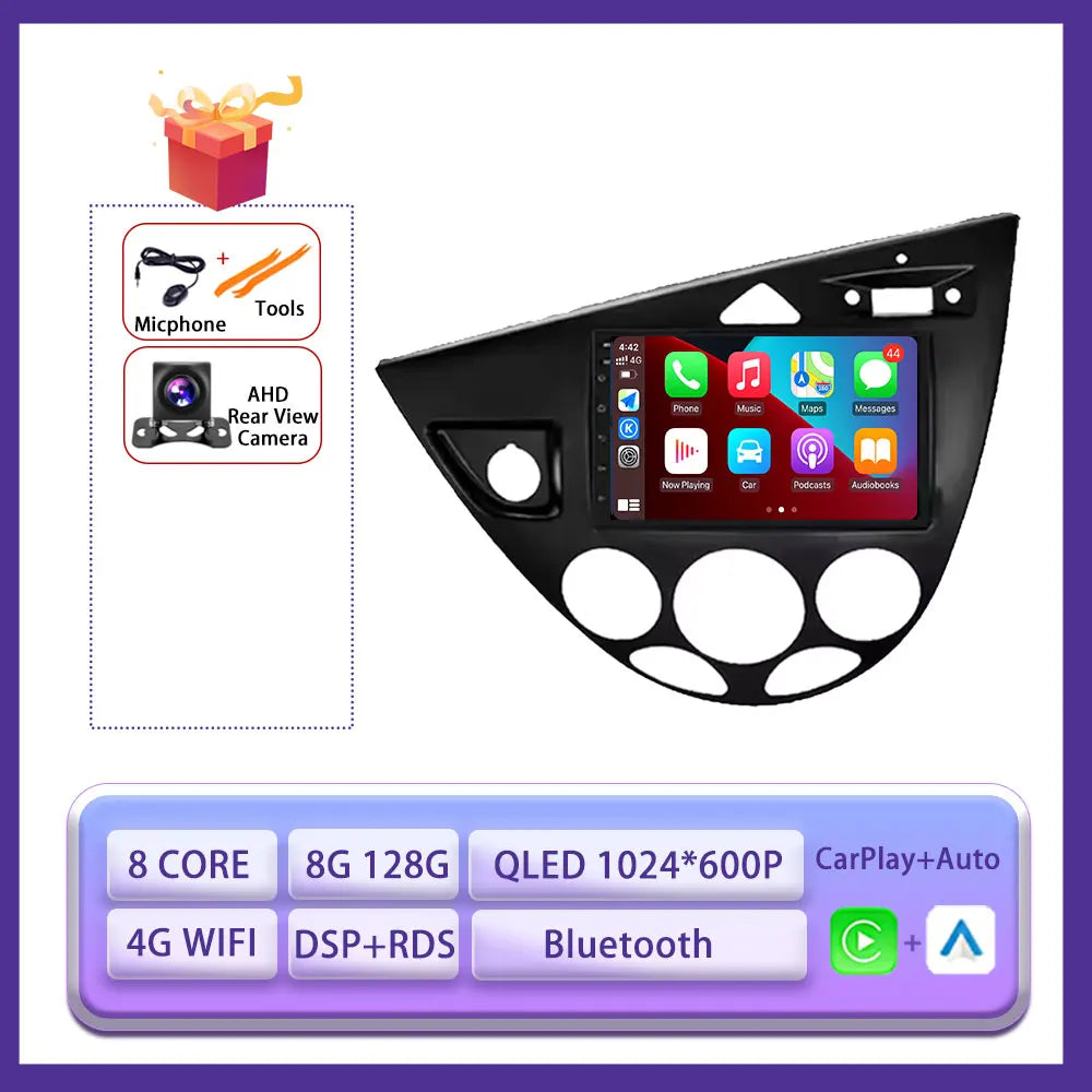 Car Radio 7inch Autoradio for Ford Fiesta 1995-2001 Focus MK1 1998-2004 Multimedia Video Car Radio Player DSP Carplay Android