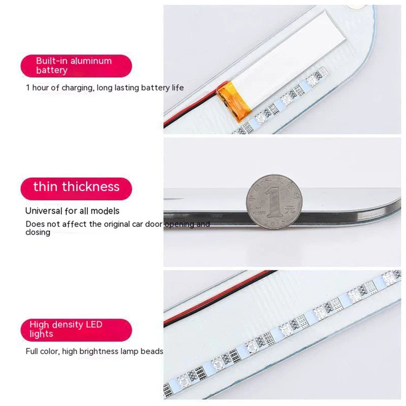 For Peugeot GT GTline 106 107 108 206 207 208 301 308 408 508 2008 3008 4008 5008 Car Wireless LED Welcome Pedal Threshold Light