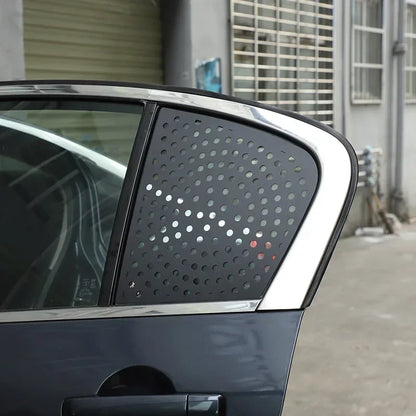 For Infiniti G25 G27 G37 2007-2013 Aluminum Alloy Car Rear Window Triangular Honeycomb Panel Cover Trim Sticker Car Accessories