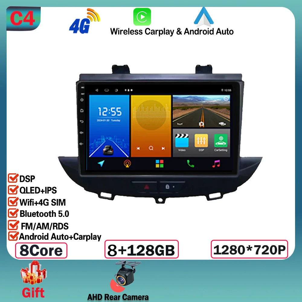 Android 14 For Opel Grandland X crossland x 2016-2020 Carplay Multimedia Monitor Screen Stereo Radio Video Player Car Navigation