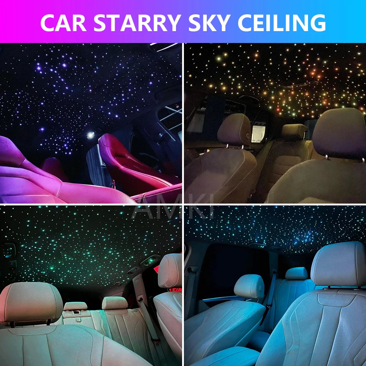 16W RGBW Twinkle Starry Sky Car Roof stars Fiber Optic Light  Music control Led Star Roof Car Interior Ambient Atmosphere Light