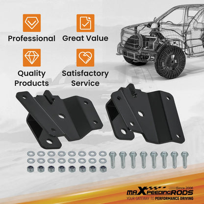 2" Rear Axle Drop Hangers For Chevrolet GMC 1500 Pickup 2WD 1999-2006