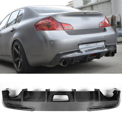Carbon Fiber / FRP Rear Bumper Lip Diffuser for Infiniti G37 Base Sedan 4-Door 2010 - 2013 Rear Bumper Diffuser Splitters